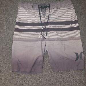 Hurley Men's Black and Gray Board Shorts
